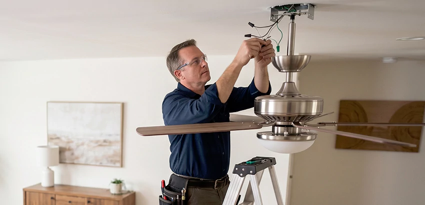 Ceiling Fan Light and Switch Repair in Woburn